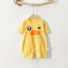 Verão 80-140cm Quarto com Ar Condicionado Infantil Manga Três Quartos Fresco e Respirável Macacão Vestido de Dormir Peça Única com Proteção Anti-Chute na Barriga Saco de Dormir