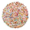 Pegatinas de graffiti de alimentos 50 piezas transfronterizas para teléfonos móviles, tazas, pegatinas decorativas impermeables resistentes a los arañazos, pegatinas para diario de mano para niños, venta al por mayor