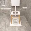 Silla de tocador de madera maciza para ancianos, Taburete de tocador de madera para mujeres embarazadas, Silla de inodoro portátil simple para uso en el hogar por ancianos