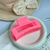 Pinza Grande de Colorido Sencillo Estilo Coreano para el Cabello Pinza de Garra Elegante para Moño en la Parte Trasera de la Cabeza Pinza de Tiburón Accesorio Cuadrado Mate para el Cabello Pinza para el Cabello