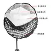 Softbox Parabólico Metálico Profundo de Instalação Rápida 90/120cm com Montagem Bowens para Transmissão ao Vivo, Difusor de Grade de Luz Parabólica Profunda