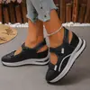 2026 Nuevos Mocasines Casuales de Mujer para Comercio Exterior Transfronterizos Talla Grande Suela Gruesa Flyknit Transpirables Mocasines Casuales de Bloque de Color Zapatos de Mujer