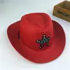 Sombrero de Sol de Verano para Niños Estrella de Cinco Puntas Sombrero de Vaquero Jazz Occidental para Bebé Sombrero de Cubeta para Niños Sombrero de Paja para Niños