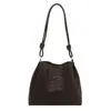 Bolsa Casual da Moda Texturizada Tendência para Mulheres Verão 2025 Nova Bolsa Tote Lisa Simples Versão Coreana Bolsa de Ombro Nicho