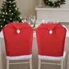 2025 Cubierta de Silla Navideña de Amazon Tacto Suave Decoraciones de Mesa Gorro Navideño Rojo Cubierta de Silla No Tejida