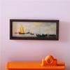 Casa de bonecas casa de bonecas sala de estar cena acessórios nome simples pintura a óleo mural diy cabine mini modelo de móveis
