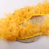 Direto da fábrica peça de rasgar tecido de pena acessórios feitos à mão diy roupas saia penas decorativas atacado