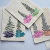 Tarjeta de felicitación de papel Loka pintada a mano de Nepal Montaña Nevada papel Loka hecho a mano 12 * 9cm 2 piezas