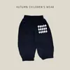 Calça jogger xadrez para bebês e crianças pequenas, calça de moletom com punho para bebês, calça longa casual solta para meninos e meninas