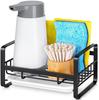Cesta de armazenamento, pia, rack de drenagem, mesa de cozinha, cesto de armazenamento em aço inoxidável, rack de esponja, rack de armazenamento multifuncional