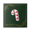 9 Papá Noel Hombre de Jengibre Hoja de Navidad Bronce Cuadrado MINI Color Tarjeta de Navidad Tarjeta de Navidad