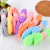Calcetines de terciopelo de coral de color liso para Otoño e Invierno con lazo bordado, calcetines de medio terciopelo, calcetines gruesos cálidos para el hogar, calcetines para dormir en el suelo