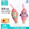 Atacado do Fabricante 50ml Oval Desenho Animado Silicone Kit Higienizador de Mãos, Higienizador de Mãos Boneca Fofa Sem Lavagem em Estoque