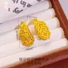 Pingente de Moeda Antiga Pixiu Banhado a Ouro Latão para Mulheres, Design Leve de Luxo Dourado Areia Vazado, Pingente de Corrente de Suéter Atrai-Riqueza, Cor Duradoura