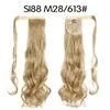 Peluca de cinta mágica para coleta de pelo largo rizado, rizo de flor de pera, onda grande, para mujer, peluca de coleta natural realista, venta al por mayor transfronteriza