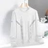 [280 gramos] Sudadera para hombre, estilo primavera/otoño, corte holgado, versátil, moderna, cuello redondo, top casual