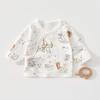 Camisa de Medio Espalda para Recién Nacidos, Clase A, Algodón Puro para Todas las Estaciones, Ropa para Bebés de Primavera y Otoño, Camisa de Medio Espalda para Proteger la Barriga del Recién Nacido, Ropa para Bebés Anyang