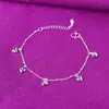 Pulseira para Mulheres, Estilo Coreano, Doce Cinco Pequenas Pulseiras de Coração, Joia Versátil Personalizada em Formato de Coração, Tornozeleira Simples, Venda Direta de Uma Peça