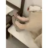 2026 Estilo Coreano Novo Bico Quadrado Boca Rasa Super Macias Baixo Salto Sapatilhas Femininas Salto Grosso Sapatos de Vovó Sapatos de Trabalho para o Dia a Dia