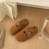 Versão em couro macio! Sapatos Casuais Retrô de Bico Redondo para Mulheres, Nova Moda Outono 2025 Mocassins com Tira de Fivela Plana