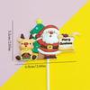 24 Nuevo Pegamento Suave Mingkang Enchufe Navideño Adornos de Decoración de Pastel de Santa Claus Vestido de Fiesta Transfronterizo