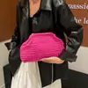 Bolso de Mano de Tela Nuevo para Cosméticos con Cadena Transfronterizo de Amazon, Bolso de Novedad con Rayas y Nubes, Bolso Versátil de Hombro Cruzado