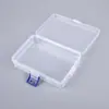Caja de plástico rectangular transparente con cerradura, vacía, para muestras, para embalaje de piezas de repuesto, para almacenamiento de herramientas, venta al por mayor