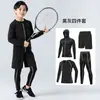 Roupas Apertadas Infantis Conjunto de Roupas para Treinamento Fitness Roupas Esportivas para Meninos Camiseta Base Fitness Secagem Rápida Meninas Alunos do Ensino Fundamental e Médio