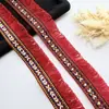 Cinta de flecos jacquard de encaje con borlas estilo étnico más vendida de 4 cm de ancho para manualidades DIY Hanfu, bolsos y accesorios de ropa