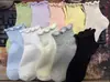 Meias de Renda com Orelha de Pau Primavera e Verão Femininas Ins Moda Estilo Acadêmico Japonês jk Meias de Renda Versáteis Meia-Calça com Babados Algodão Puro