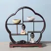 Nuevo Estilo Chino Madera Maciza Madera de Ala de Pollo Pequeño Estante Bogu Miniatura Decoración para Hogar Sala de Estar Gabinete de Vino Sala de Té Oficina Adornos