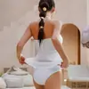 Venda Direta da Fábrica Conjunto de Três Peças Tomara que Caia Moda Deusa Calça Longa Conservador Emagrecedor Moda Europeia e Americana para Férias