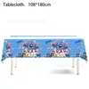 Toalhas de Mesa de Desenho Mais Vendidas do Fabricante para Decorações de Festa de Aniversário Infantil, Toalhas de Mesa Retangulares Descartáveis, Toalhas de Mesa para Banquete, Vários Estilos