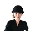 Boina de Lã Preta para Mulheres 2026 Novo Outono e Inverno Estilo Francês Hepburn Chapéu de Expatriada Chapéu de Pescador