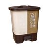 Cubo de Basura para Clasificación de Residuos Reciclable de Doble Compartimento Dos en Uno Separación de Residuos Secos y Húmedos Cocina Hogar Exterior Modelo Grande con Pedal