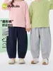 Ropa Infantil Dudu Pantalones para Niños Otoño Pantalones Curvos para Niños Pantalones Deportivos para Niñas Otoño Nuevo Estilo Pantalones de Chándal para Bebé Modernos