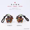Cadena para Teléfono Móvil con Borla Colgante Caballo del Zodiaco de Madera de Durazno Sándalo Verde Llavero para Hacerse Rico Rápido Encanto de Bolsa de Buena Suerte Año del Caballo