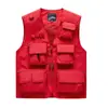 Chaleco casual de alta gama para exteriores de secado rápido para hombres, chaleco de trabajo multipocket para fotografía con bordado impreso