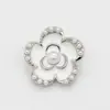 Nuevo Botón Metálico de Perla y Flor para Suéter Cardigan Abrigo de Mujer Estilo Chanel Botón Decorativo Botón
