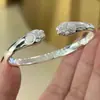 Pulsera Garra de Gato Método Antiguo Chapada en Plata Cuproníquel para Mujer Cara Brillante Seiko Pulsera Abierta Garra de Gato Regalo de Nicho para Novia
