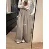 Novidades para o Início da Primavera! Simples e Moderno Estilo Ins Design Exclusivo Calça Casual de Cintura Alta Wide-Leg Modelo Novo 2026