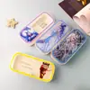 Caja de Gafas Transparente con Olas de Dibujos Animados al por Mayor Japonesa Linda Portátil Anticompresión Caja de Almacenamiento para Ojos Caja para Gafas de Sol