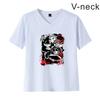 Camiseta de manga corta con cuello en V para mujer con estampado periférico de Demon Slayer Ghost Blade Animation