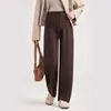 Pantalones de pierna ancha para maternidad para usar en exteriores, ropa de maternidad de corte holgado, nuevo estilo engrosado de otoño e invierno, ropa Pupu de talla grande, pantalones casuales de maternidad