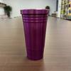 Taza con Popote de Acero Inoxidable, Taza de Café con Rosca, Taza Aislada al Vacío de Doble Pared, Taza de Agua Portátil para Coche, Vaso de Vacío, Portátil