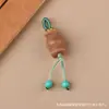 Pulseira com Pingente Pequeno de Bodhi Trançado Feito à Mão DIY Fruta Marfim, Acessório Colecionável, Pingente de Contas, Componente de Joia
