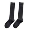 Nueva Colección Otoño/Invierno 2026: Calcetines hasta la rodilla estilo universitario, Algodón, Color liso, Sin costuras, Versátiles, Adelgazantes, y Calcetines hasta el tobillo para mujer, Al por mayor
