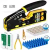 Alicates de doble propósito RJ45/RJ11 con secuencia de línea, súper categoría cinco, categoría seis, para producción, prueba y mantenimiento de cable de red, juego combinado