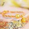 Accesorios de oro vietnamitas de larga data para manualidades, hebilla de cierre de carácter auspicioso, hebilla de cola, hebilla de conexión, pulsera, collar, con cuentas