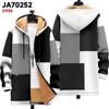 Jaqueta de Algodão com Vários Padrões para Homens Europeus e Americanos, Forrada com Fleece Heattech, Cardigã com Capuz Estampado 3D, Fechamento com Zíper, Bolso com Aba, Calças, Espessado, Estilo Britânico